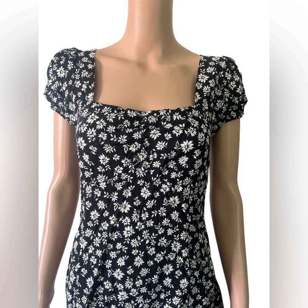 Fashion Nova Black and White Floral Mini Dress - Picture 5 of 8